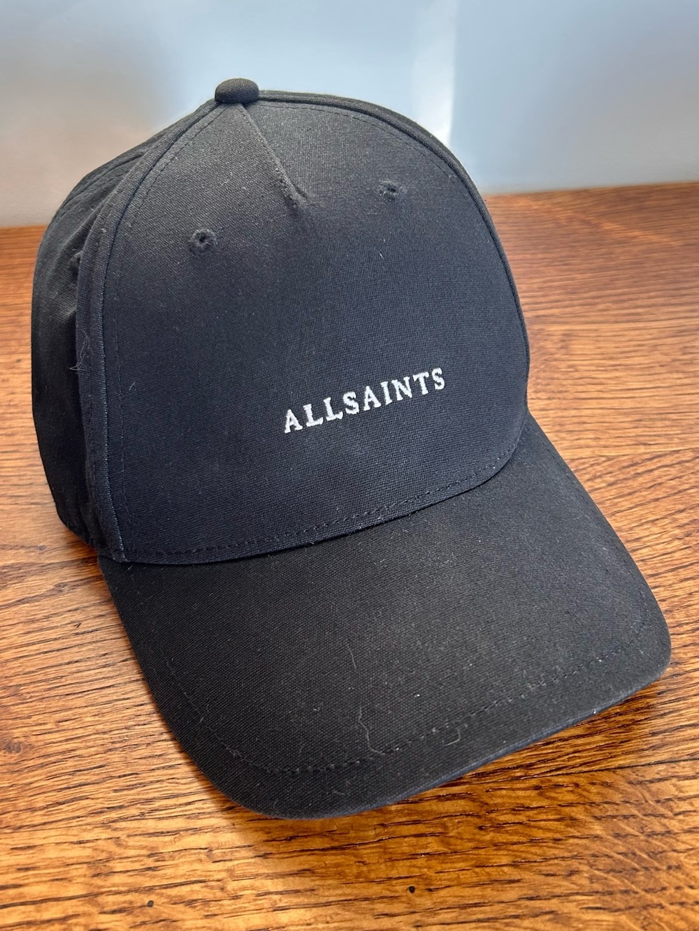 NWOT ALL SAINTS 100% COTTON BASEBALL HAT WITH ADJUSTABLE LEATHER STRAP